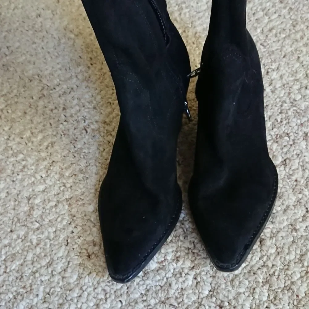 Dolce Vita suede over the knee boots in black size 37.5